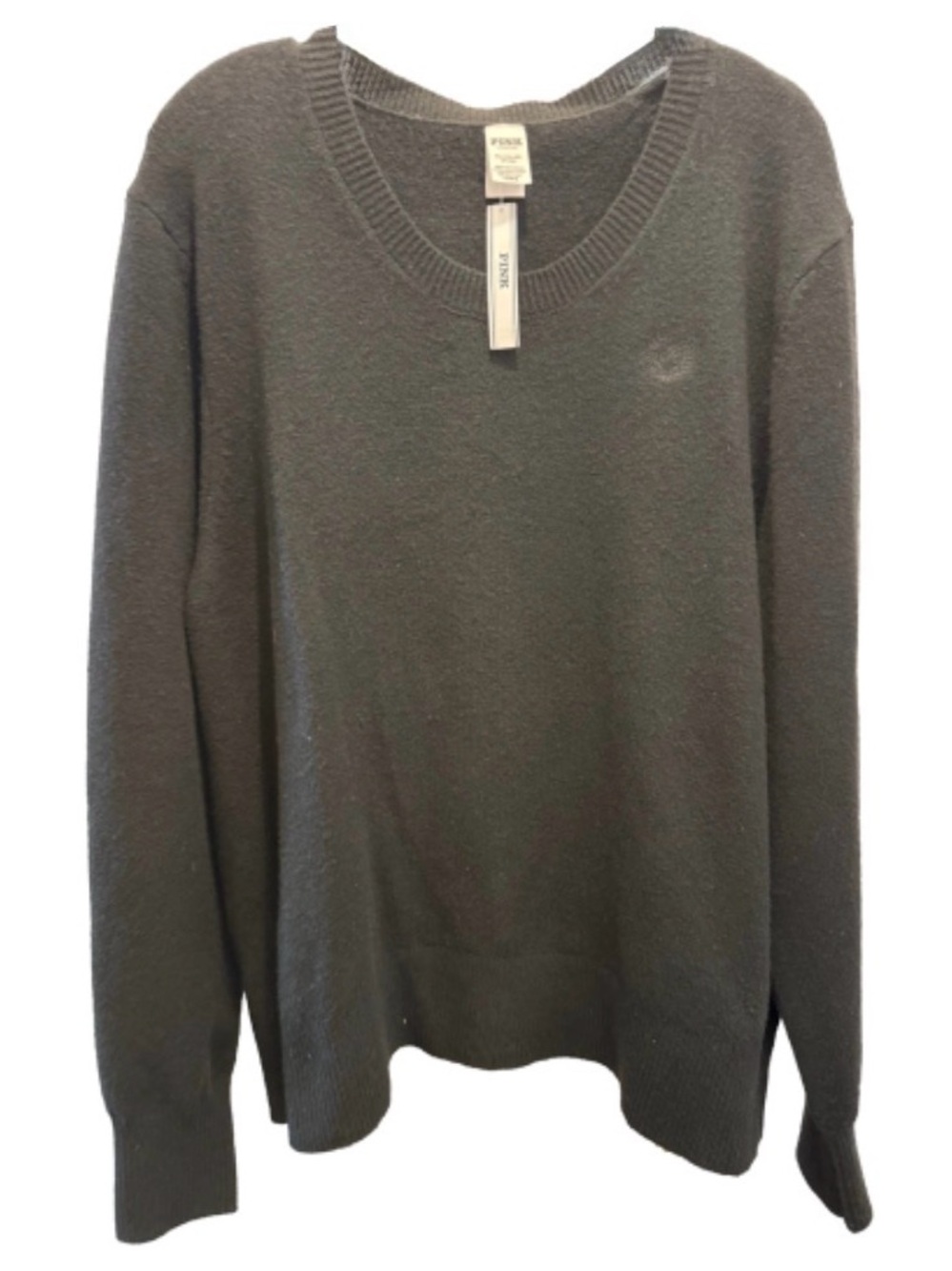 PINK Victoria's Secret Black Women's V-Neck Sweater